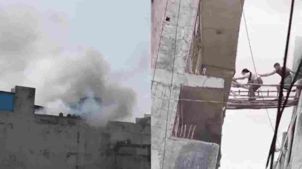 Noida Building Fire Leaves Two Dead After Electric Scooter Blaze