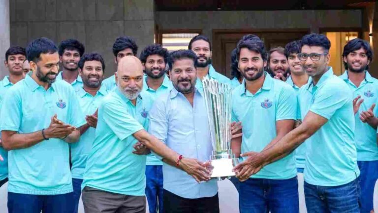 TG20 Cricket League: CM Revanth Reddy Felicitates Champions