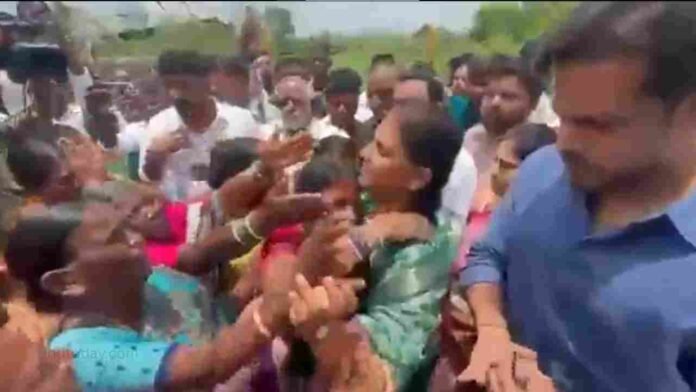 Sabitha Indra Reddy Visits Bahadurguda Farmers, Assures BRS Support