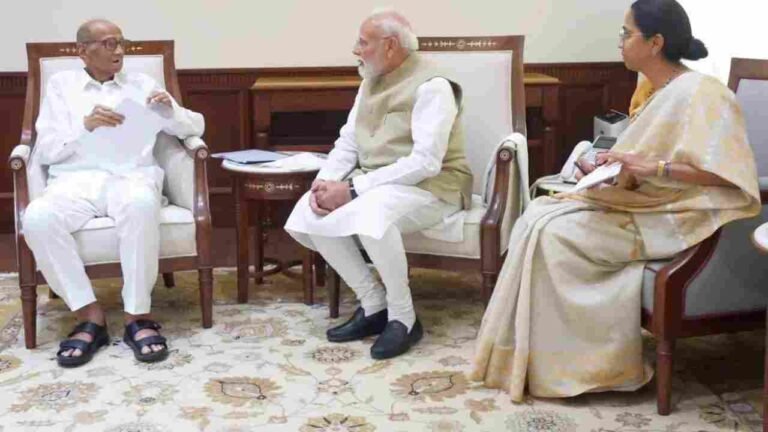 Sharad Pawar, Supriya Sule Meet Prime Minister Modi In Delhi