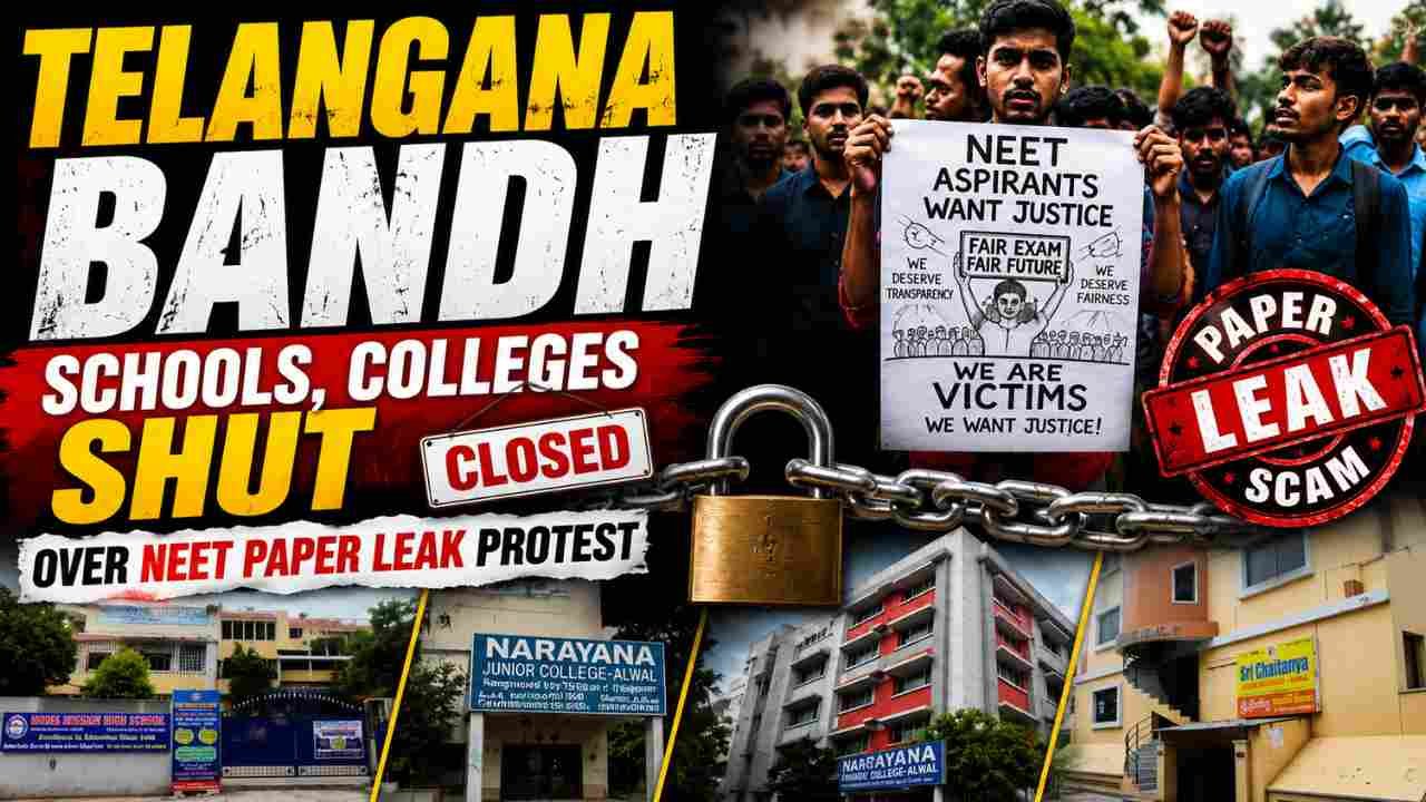 Telangana Bandh: Schools, Colleges Shut Over NEET Paper Leak Protest