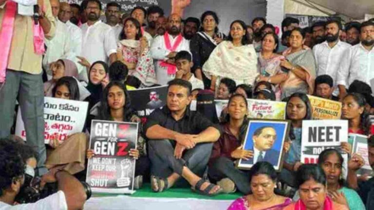 NEET Paper Leak: Student Protests In Hyderabad, Demand Dharmendra Pradhan's Resignation