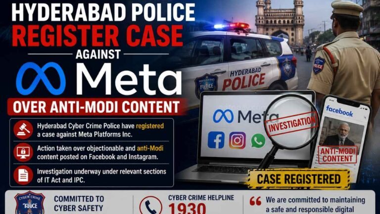 Hyderabad Police Register Case Against Meta Over Anti-Modi Content
