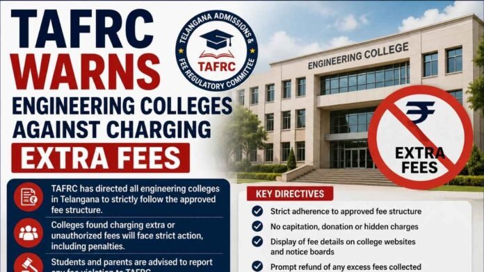 TAFRC Warns Engineering Colleges Against Charging Extra Fees
