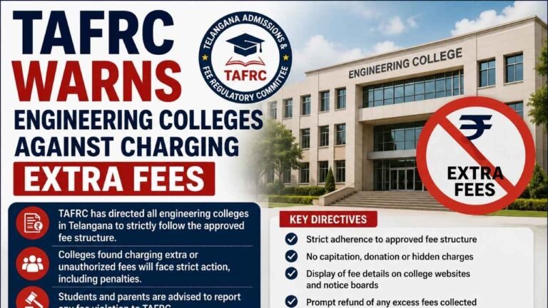 TAFRC Warns Engineering Colleges Against Charging Extra Fees