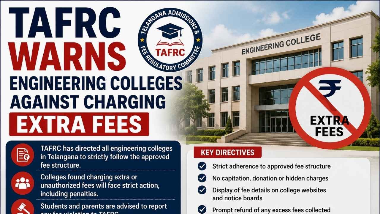TAFRC Warns Engineering Colleges Against Charging Extra Fees