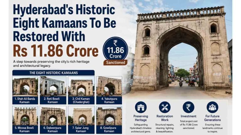 Hyderabad's Historic Eight Kamaans To Be Restored With Rs 11.86 Crore