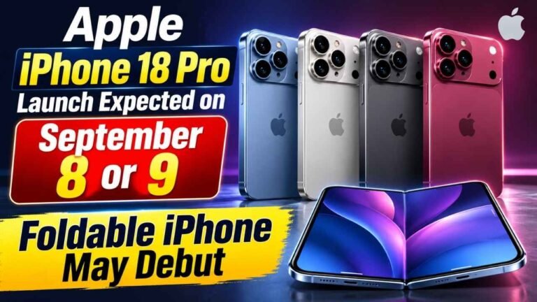 iPhone 18 Pro Launch Expected on September 8 or 9, Foldable iPhone May Debut