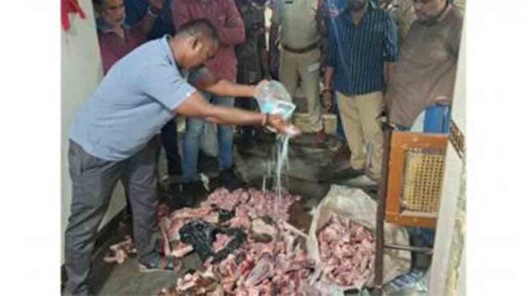 Police Seize 50 Kg of Suspected Adulterated Meat In Mallepally