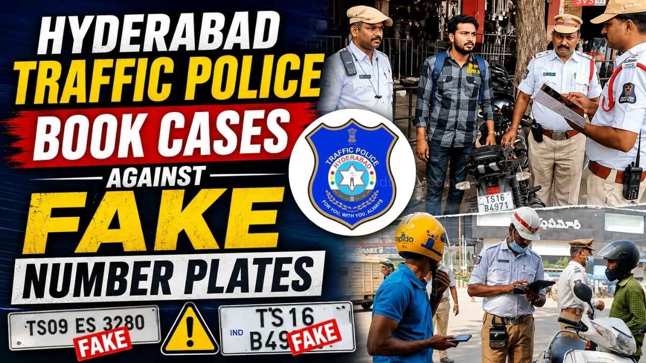 Hyderabad Traffic Police Book Cases Against Fake Number Plates