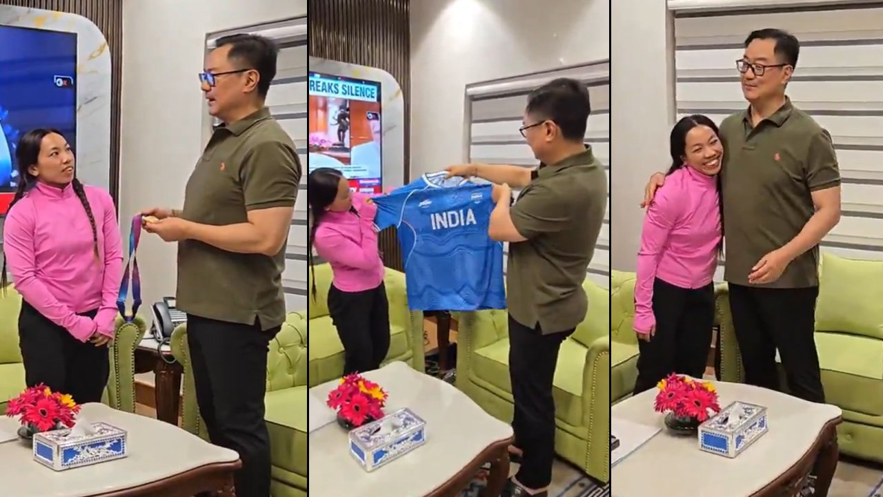 Mirabai Chanu Gifts Signed Jersey To Union Minister After CWG Glory