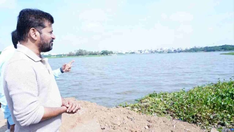 Revanth Reddy Inspects Mir Alam Lake Development Works