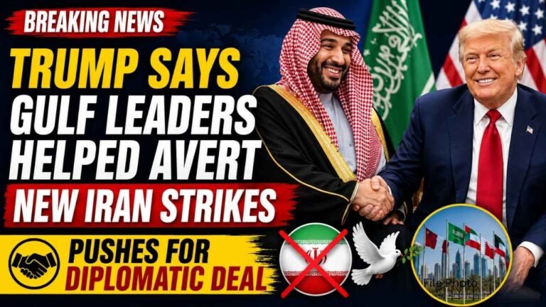 Trump Says Gulf Leaders Helped Avert New Iran Strikes, Pushes for Diplomatic Deal
