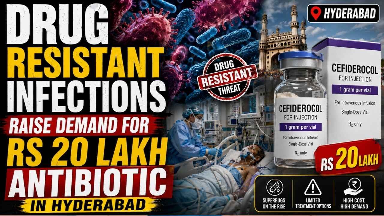 Drug Resistant Infections Raise Demand For Rs 20 Lakh Antibiotic In Hyderabad