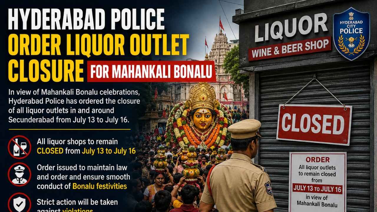 Hyderabad Police Order Liquor Outlet Closure For Mahankali Bonalu