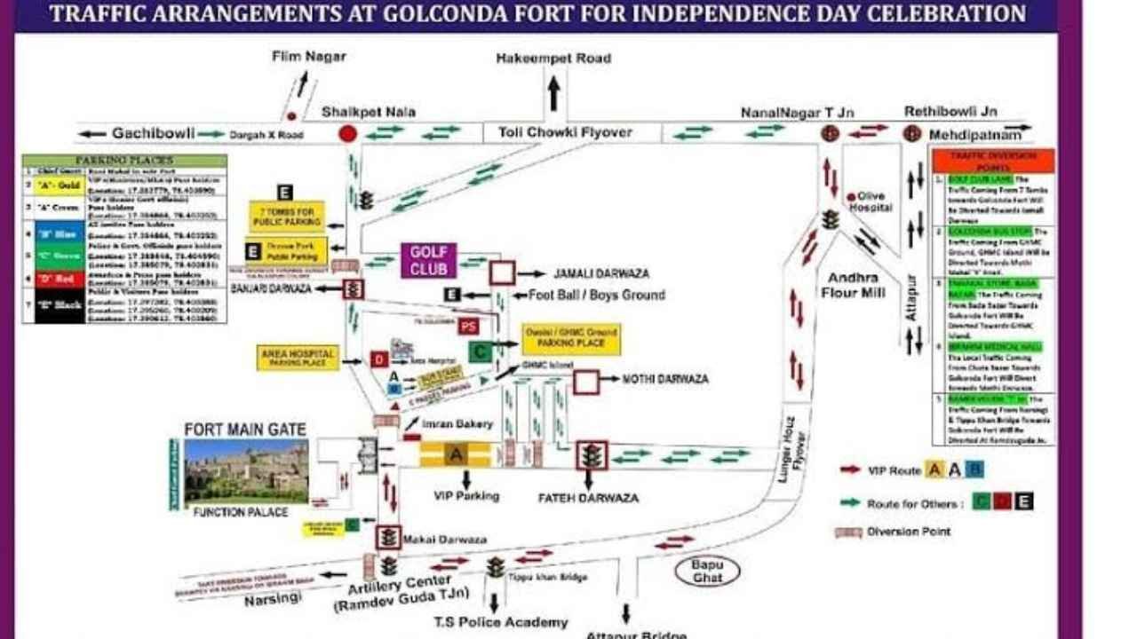 Traffic Restrictions In Hyderabad Over Independence Day