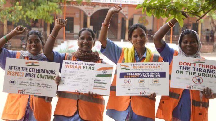 Hyderabad Sanitation Workers Urge Respect For Tiranga
