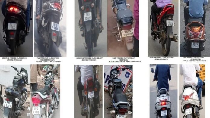 Hyderabad Traffic Police Intensifies Fake Number Plate Crackdown