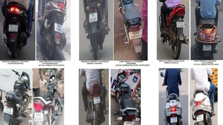 Hyderabad Traffic Police Intensifies Fake Number Plate Crackdown