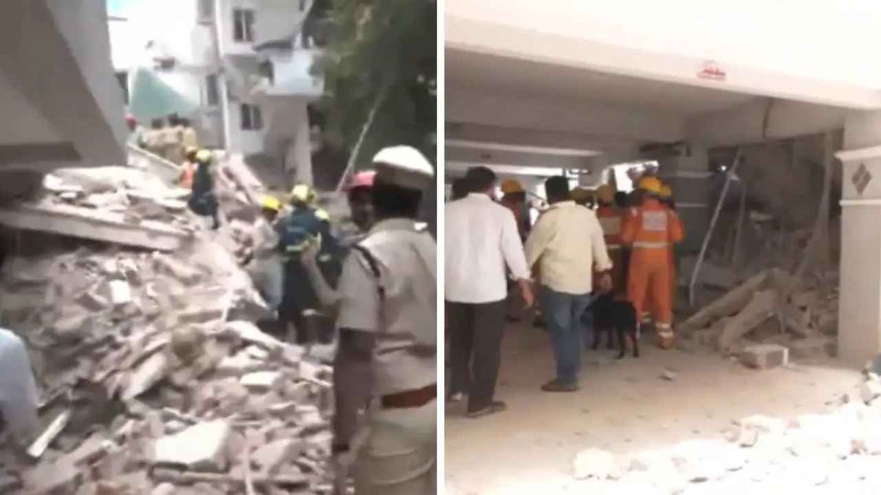 WATCH: Seven Storey Building Collapses In Gachibowli, Two Dead