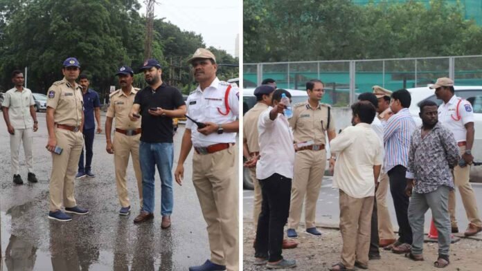 Traffic Management Measures Reviewed In Gachibowli