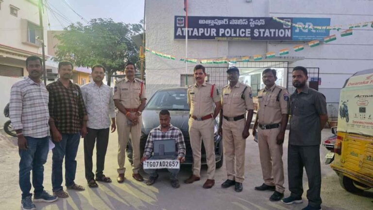 Attapur Police Arrest Man in Rs 9 Lakh Car Theft Case