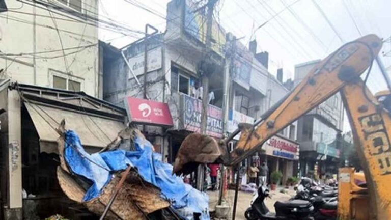 CMC Demolishes 21 Illegal Buildings in Hyderabad