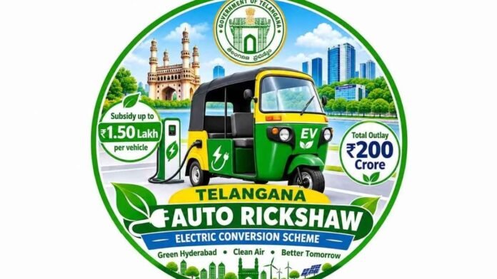 Telangana Offers ₹1.5 Lakh Subsidy to Convert Autos to Electric