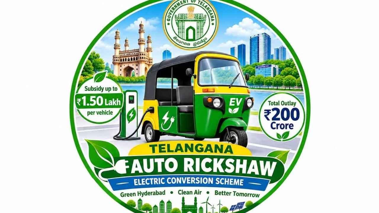 Telangana Offers ₹1.5 Lakh Subsidy to Convert Autos to Electric