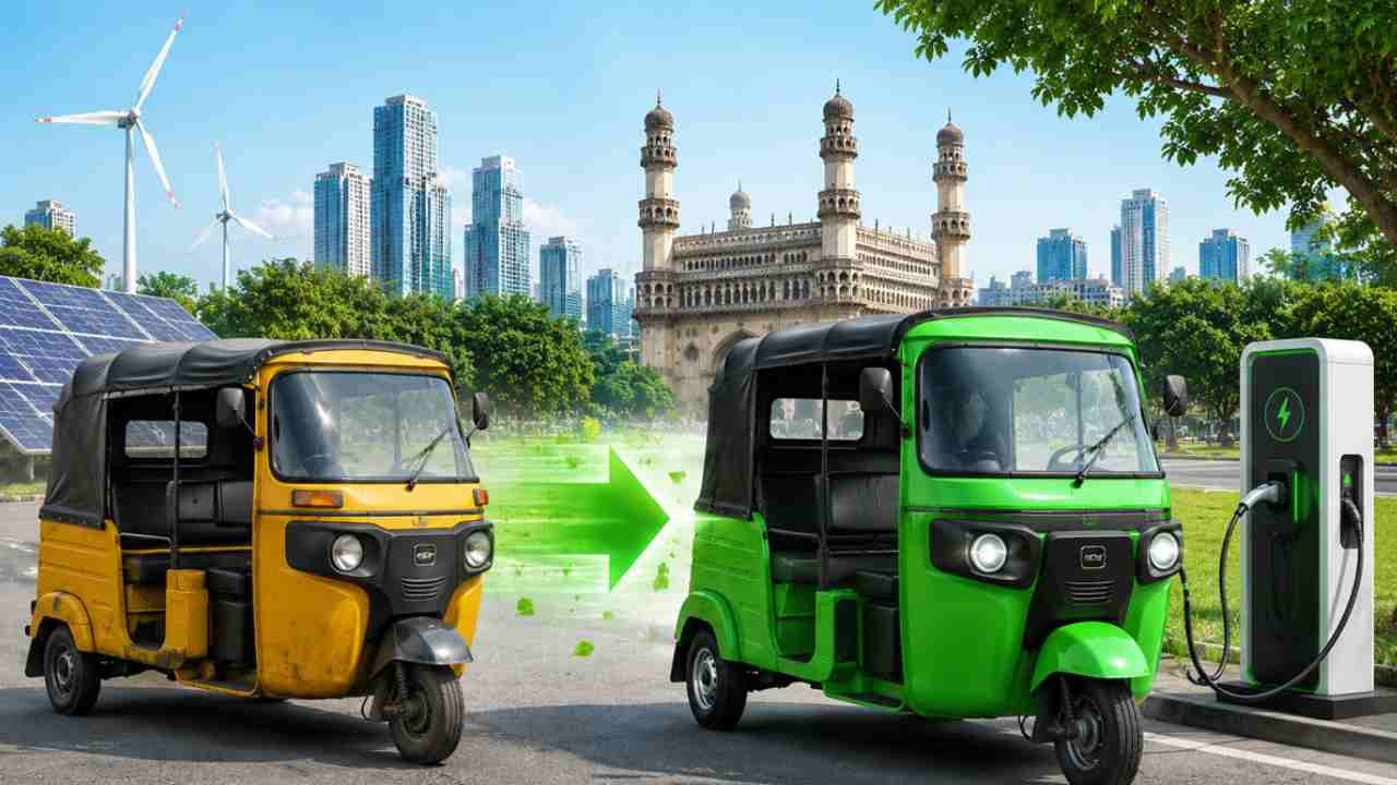 Telangana to Convert 18,766 Hyderabad Autos to EVs