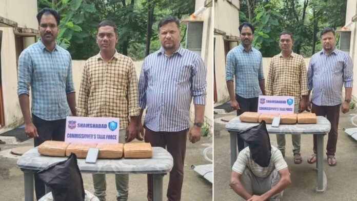 8 Kg Ganja Seized, Interstate Peddler Held in Hyderabad