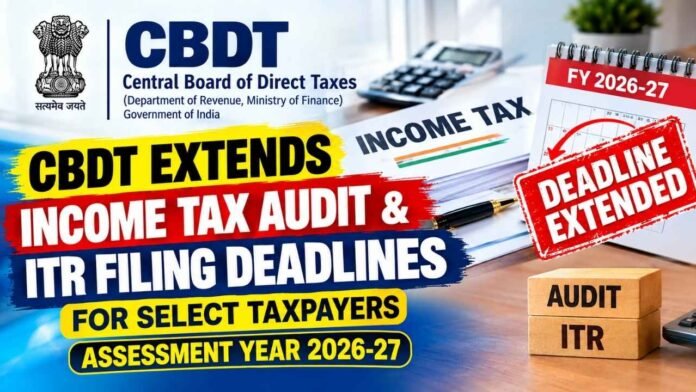ITR Deadline Extended for AY 2026-27