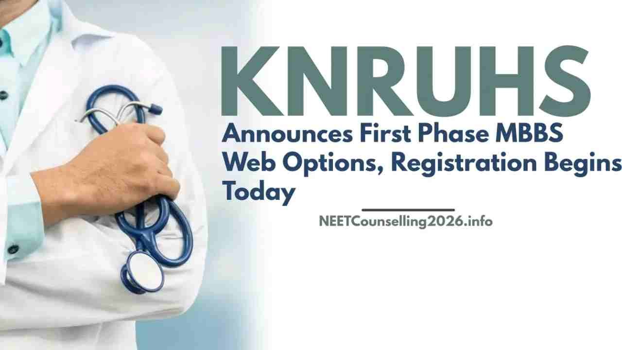 KNRUHS Announces First Phase Of BDS Web Options For 2026-27