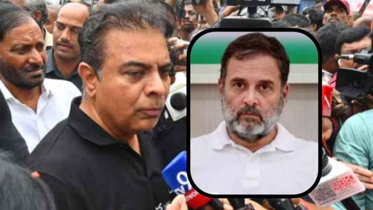 KTR Targets Rahul Gandhi Over Police Action Against BRS Women MLAs