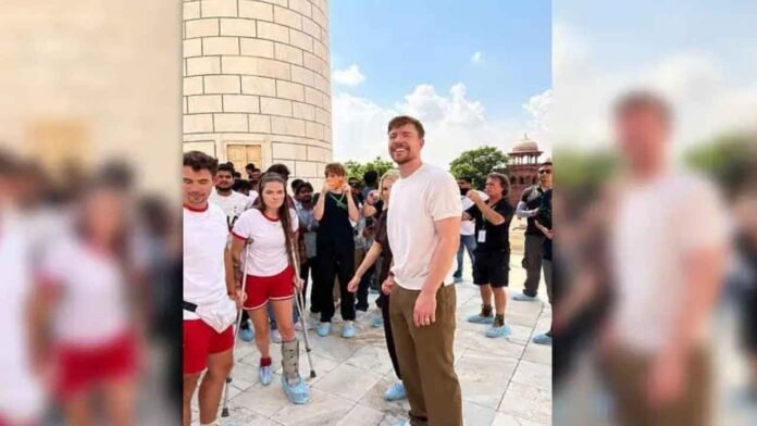 MrBeast Spotted With Wife Thea Booysen at Taj Mahal