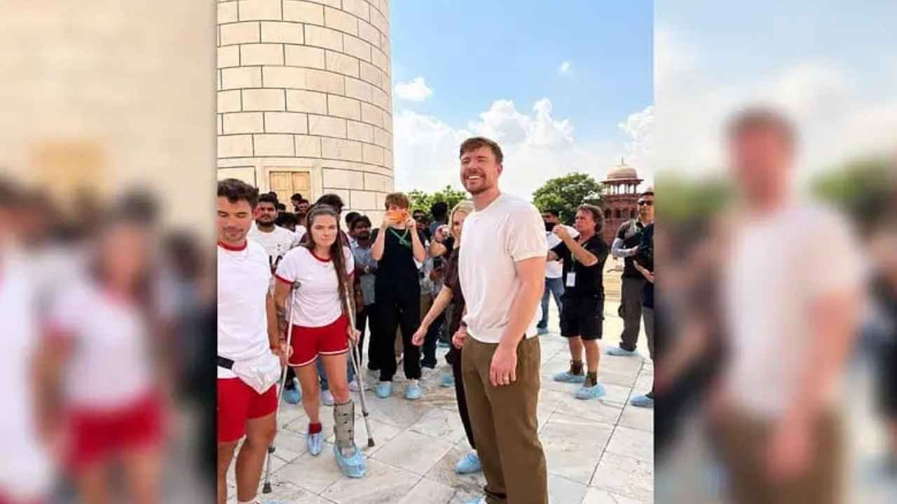 MrBeast Spotted With Wife Thea Booysen at Taj Mahal