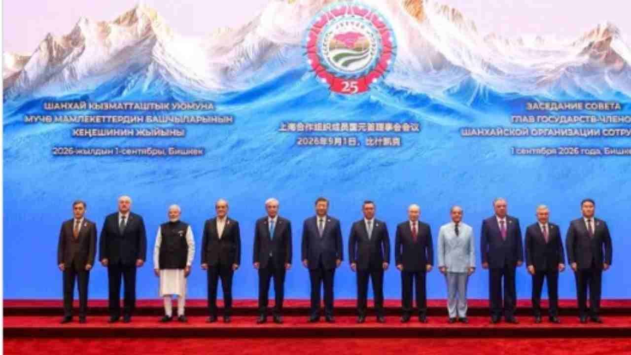 PM Modi Poses For Group Photograph With SCO Leaders At 26th Summit In Bishkek