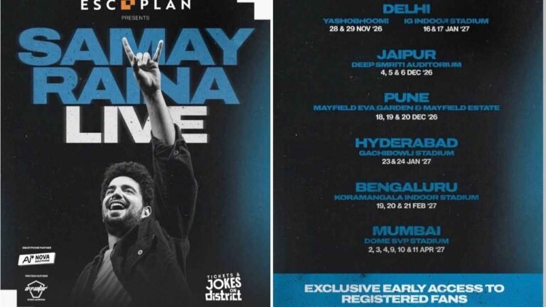 Samay Raina Announces Hyderabad Shows for India Tour