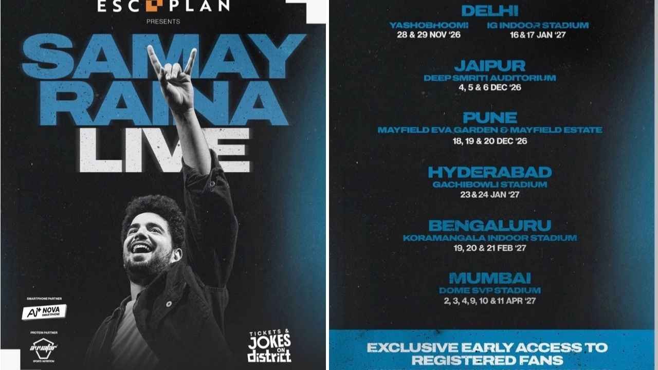 Samay Raina Announces Hyderabad Shows for India Tour