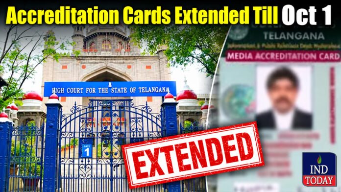 Telangana High Court Extends Journalist Accreditation Cards till Oct 1