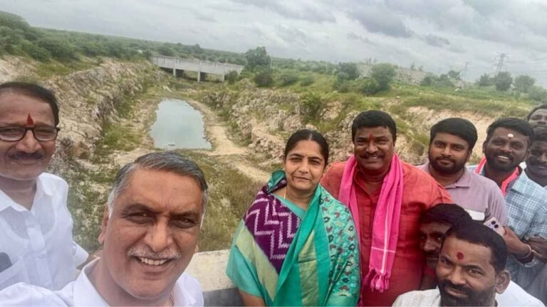Harish Rao Sends KLIS Canal Selfie To Revanth Reddy