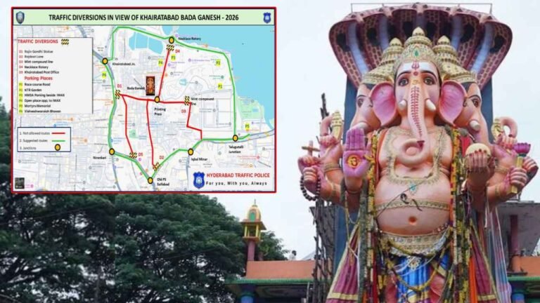 Khairatabad Bada Ganesh Traffic Diversions Announced