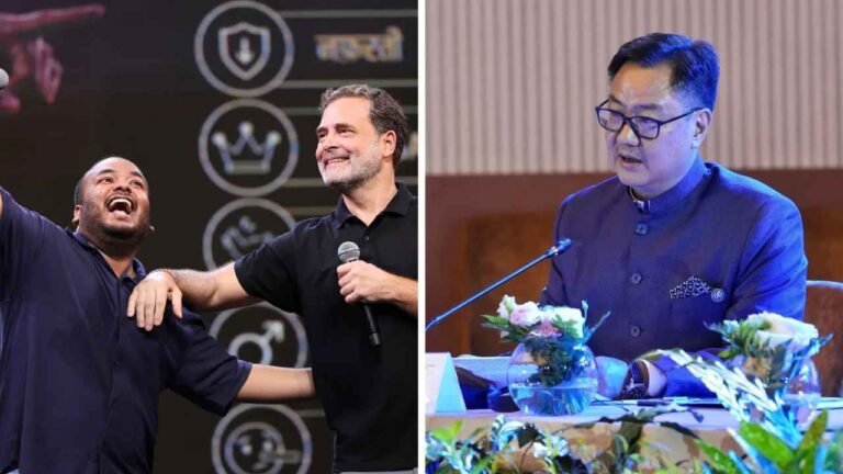 Kiren Rijiju Targets Congress Over Modi Mimicry Row