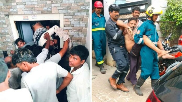 HYDRAA Rescues Man Trapped in Lift Shaft In Hyderabad