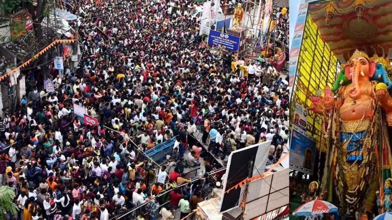 Ganesh Idol Immersion Draws Heavy Crowds In Hyderabad