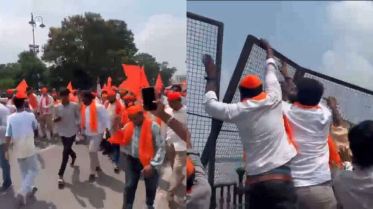 Tension At Tank Bund As Ganesh Utsav Samithi Protests Barricading