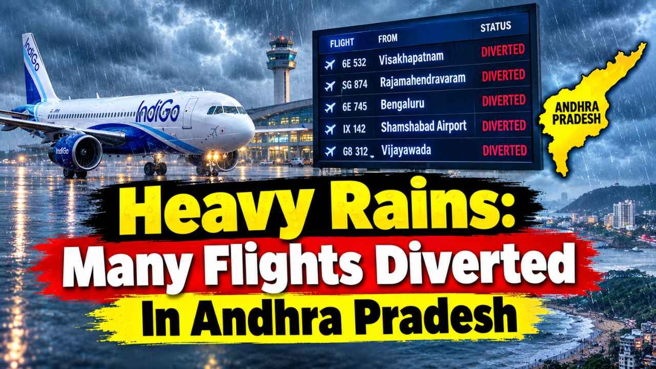 Heavy Rains: Many Flights Diverted In Andhra Pradesh