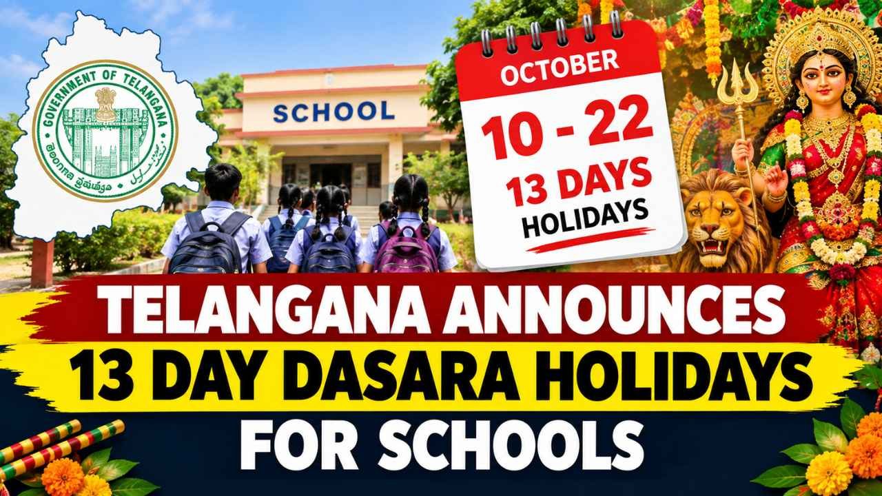Telangana Announces 13 Day Dasara Holidays For Schools