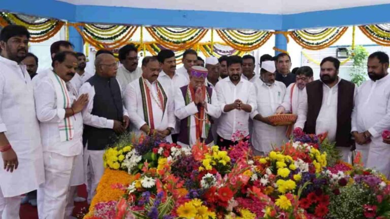 Hyderabad Bapu Ghat: Revanth Reddy, Governor Pay Tributes