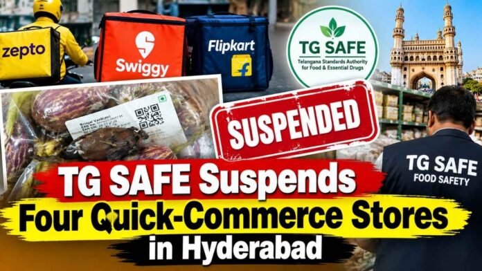 TG SAFE Suspends Four Quick-Commerce Stores in Hyderabad